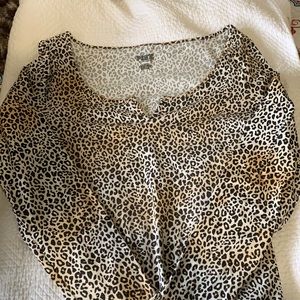 PINK cheetah print long sleeve bodysuit